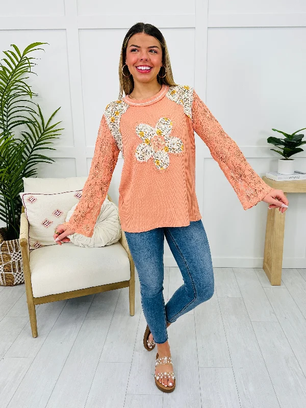 Beloved Bliss Top In Pale Orange Youthful Women's Pop